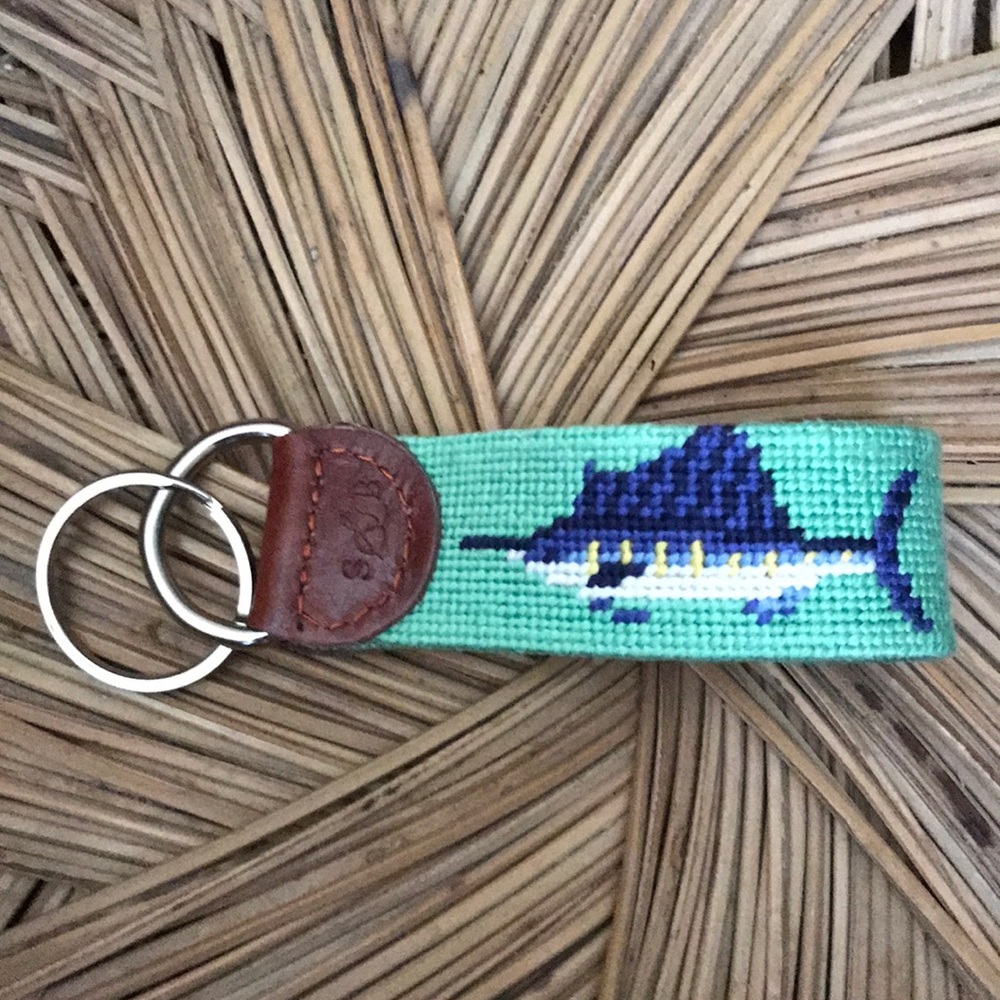 Smathers & Branson Billfish Key Fob in Mint